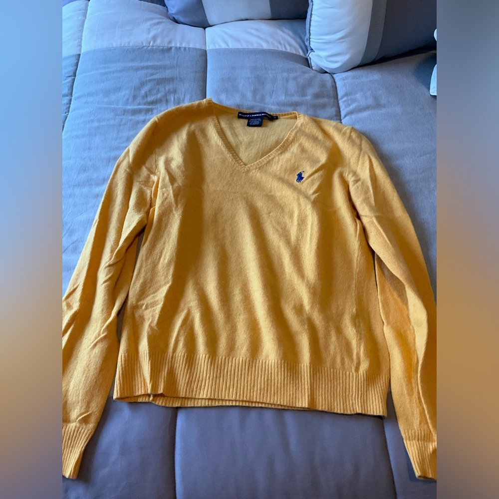 Polo Ralph Lauren V Neck Yellow Sweater